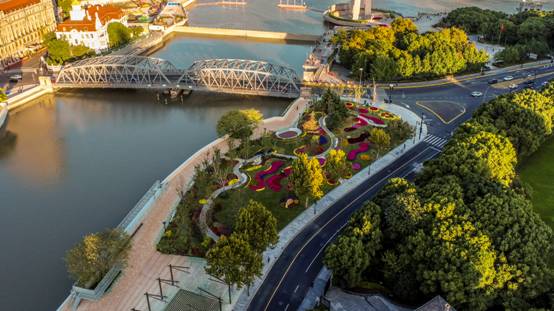 8、蘇州河示范段東段打造的“最美花園”